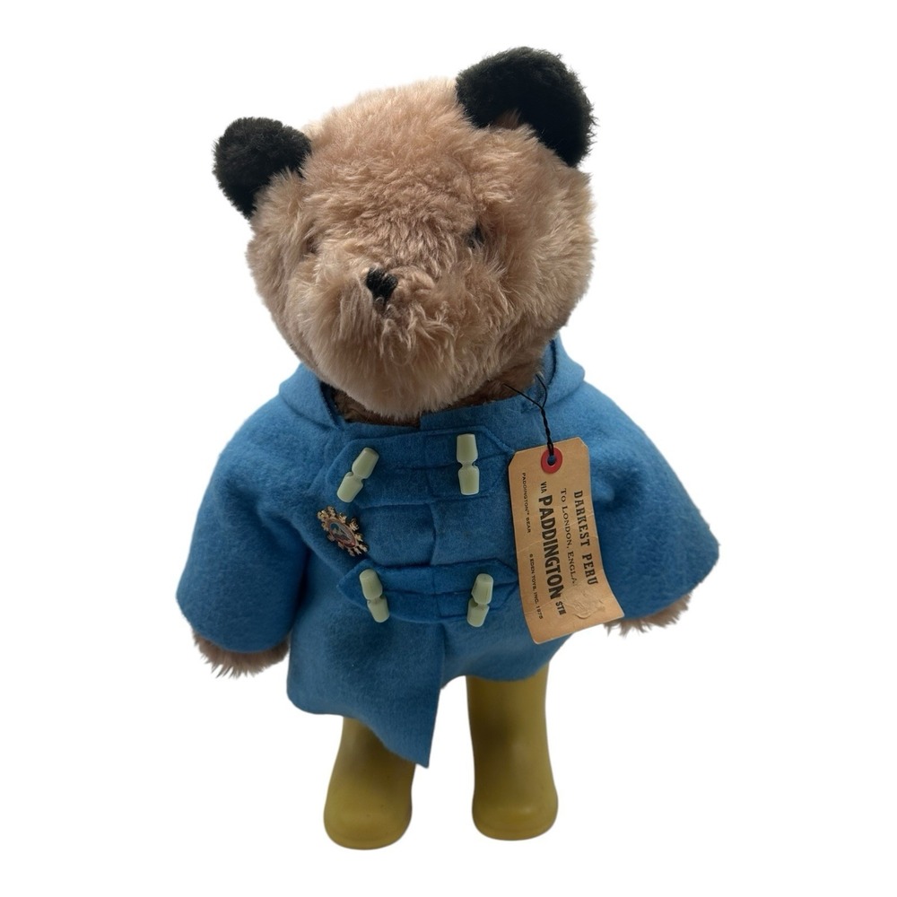 Vintage 1975 Eden Paddington Bear Darkest Peru To London England Plush Rare 18"